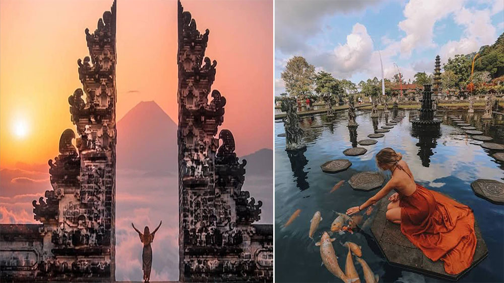 Instagram And Scenic Sunset At Gate Of Heaven Krisna Bali Trekking Tour