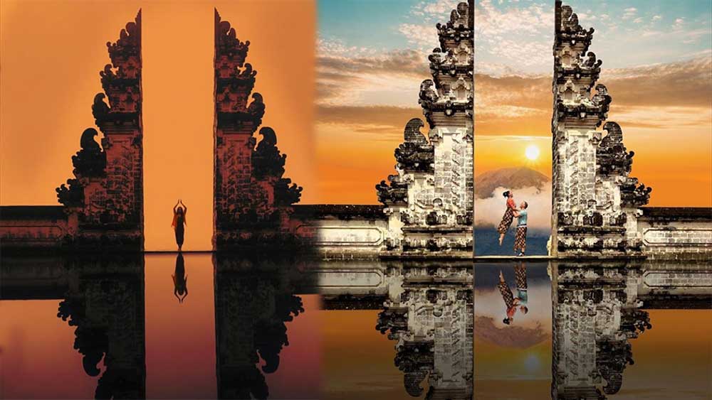 Instagram And Scenic Sunset At Gate Of Heaven Krisna Bali Trekking Tour